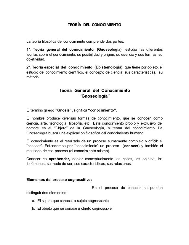 el conocer del hombre filosofia